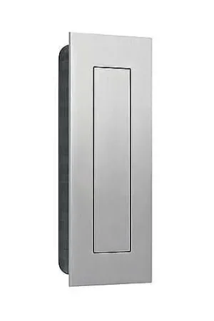 Schuifdeurkom Rechthoekig met veerklep 135x55mm RVS Lage Kosten