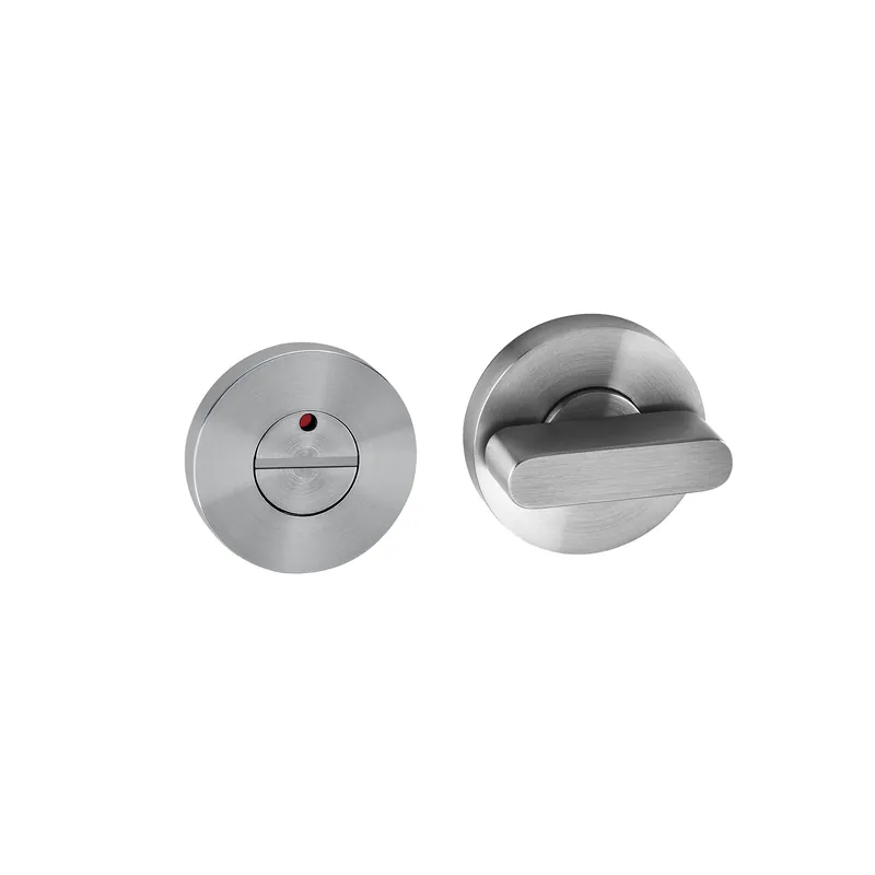 Favoriet Toiletgarnituur op rond rozet RVS brede knop
