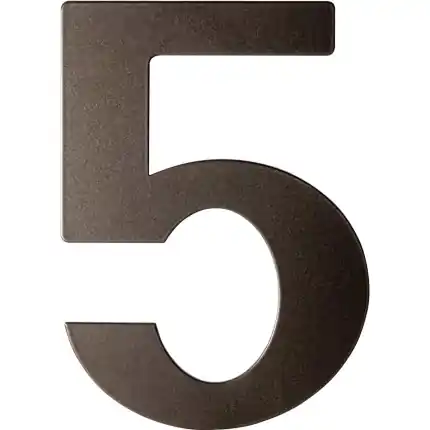 Dark blend huisnummer 5 plat, 150 mm Gecertificeerd