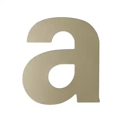 Champagne blend letter A plat, 110 mm Laatste Versie