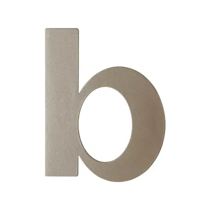 Snelle Levering Mocca blend letter B plat, 110 mm