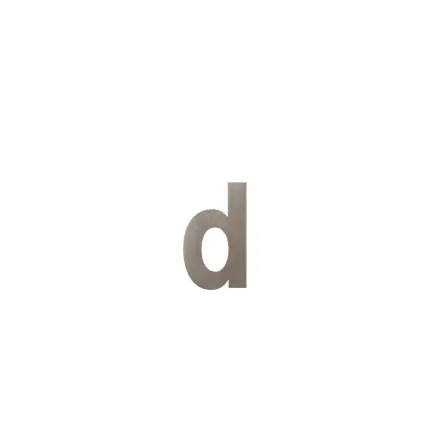 Goedkoop Huisnummer toevoeging letter ‘d’ Mocca blend, 156 mm