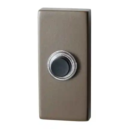 Seizoensaanbieding Deurbel Mocca blend rechthoekig 70x32x10 mm zwarte button