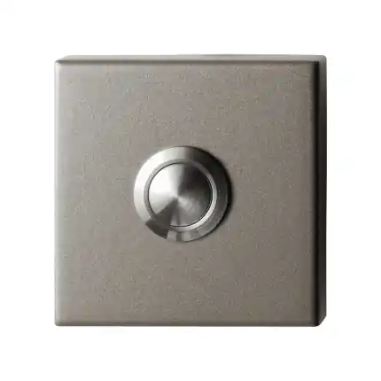 Deurbel Mocca blend vierkant 50x50x8 mm RVS button Seizoensaanbieding