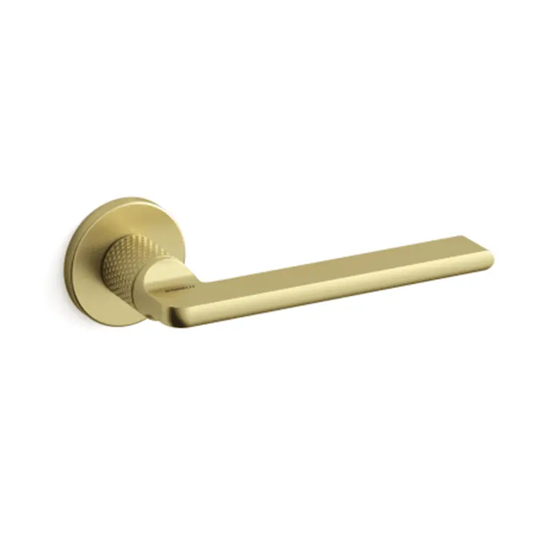 Hete Deal 1751 Grint deurkruk op rozet, satinmessing gegraveerd