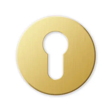 911/BY cilinderrozet 51x6mm satin messing Exclusieve Aanbieding