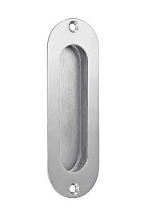 Schuifdeurkom Ovaal 120x40x10mm RVS Meest Verkocht