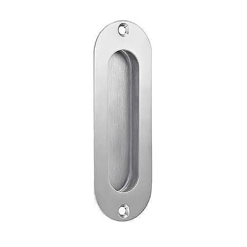 Schuifdeurkom Ovaal 120x40x10mm RVS Meest Verkocht