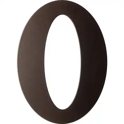 Bestel Nu Dark blend huisnummer 0 plat, 150 mm