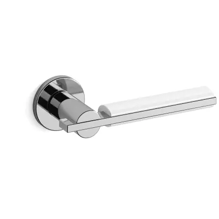 Favoriet 3181 Demi deurkruk op rozet, chrome/wit