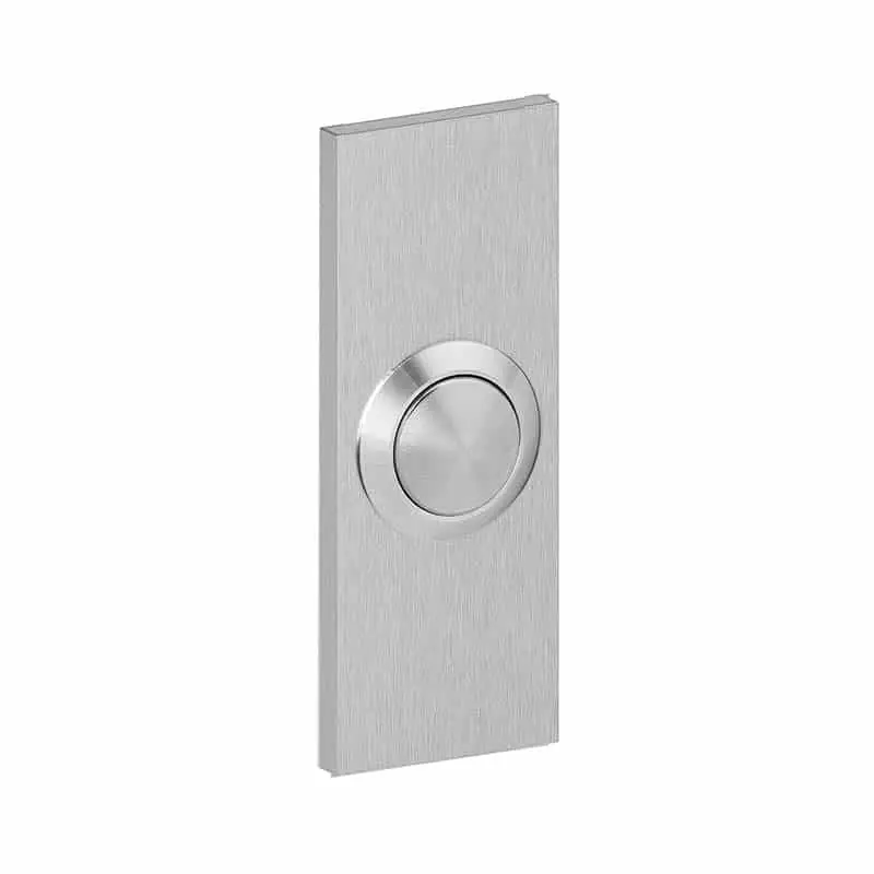 Flitsaanbieding Beldrukker Rechthoekig 65x30mm RVS