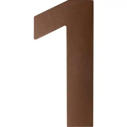 Koop Online Bronze blend huisnummer 1 plat, 150 mm