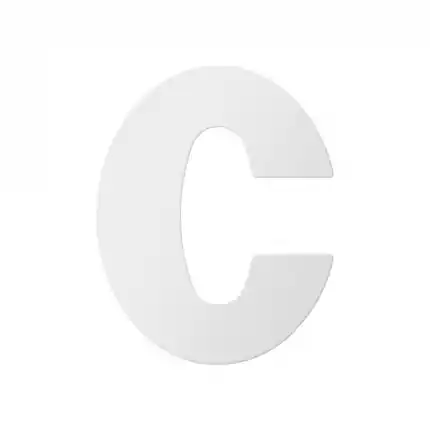 Huisnummer toevoeging letter ‘C’ wit, 110 mm Direct Verzonden