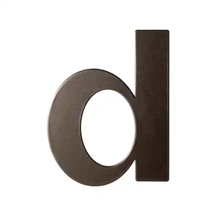 Dagaanbieding Dark blend letter D plat, 110 mm