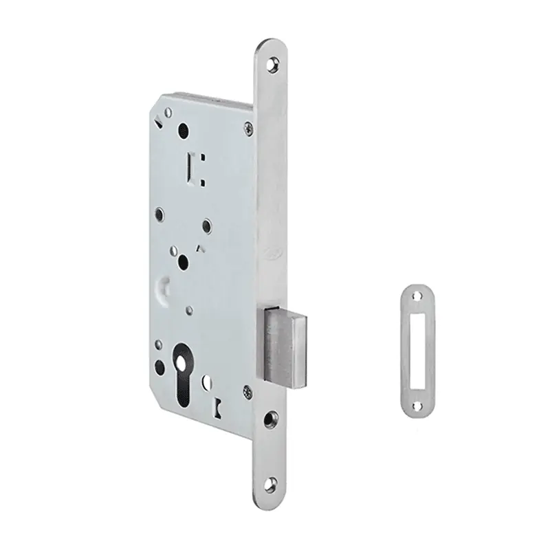 Cilinderslot Kast 60mm met ronde voorplaat RVS Populair