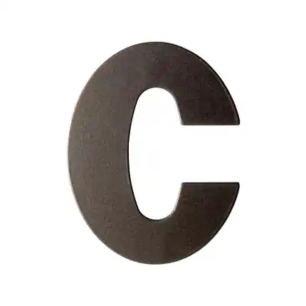 Dark blend letter C plat, 110 mm Goedkoop