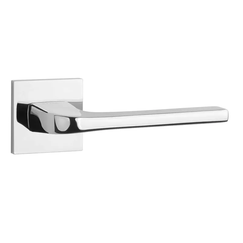 Weekendaanbieding STILE Deurkruk Naka op vierkant rozet Gepolijst chroom