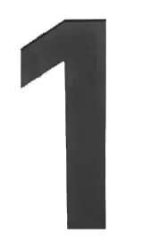 Formani SQUARE Huisnummer 1 150mm Mat zwart Finale Uitverkoop