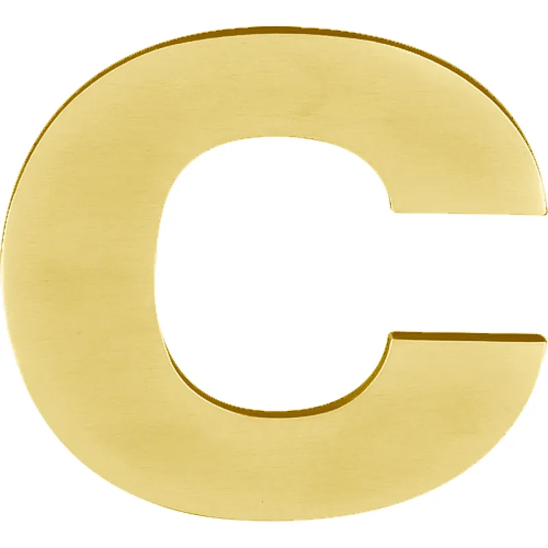 Goedkoop Formani BASICS Huisletter C 100mm PVD Mat goud