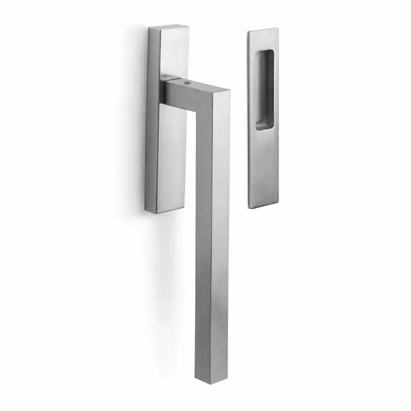 Formani LSQ230 SQUARE Massief Hefschuifdeurbeslag kruk/kom Mat RVS Op = Op