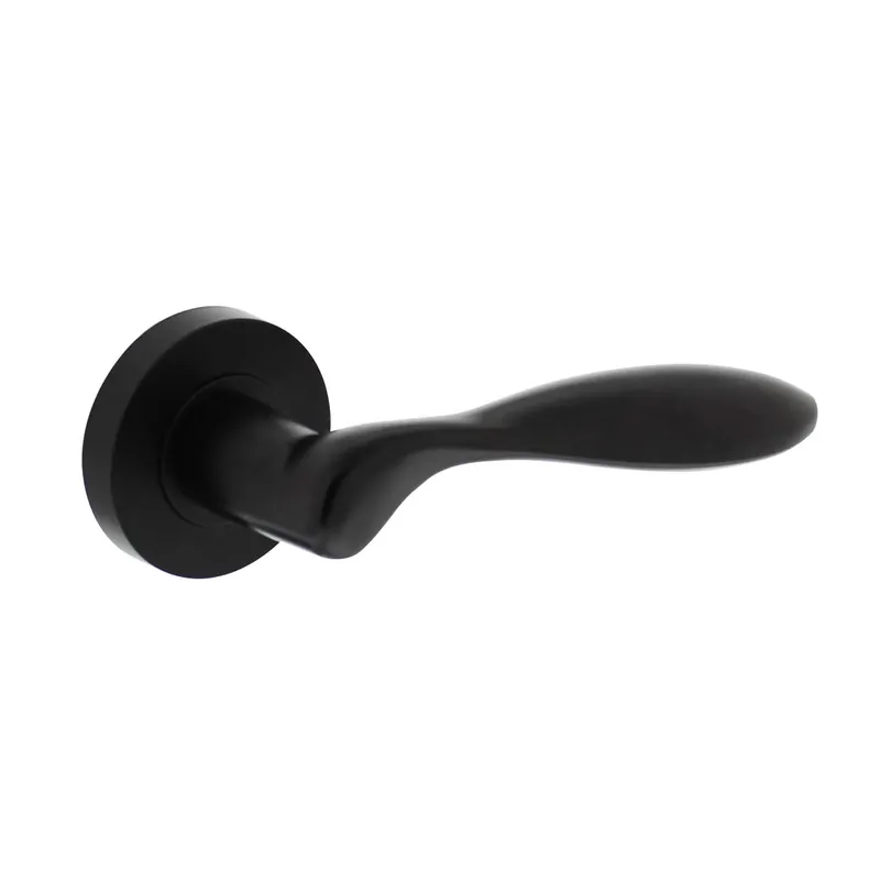 Intersteel Deurkruk George op rozet ø53x8mm zwart Dagaanbieding