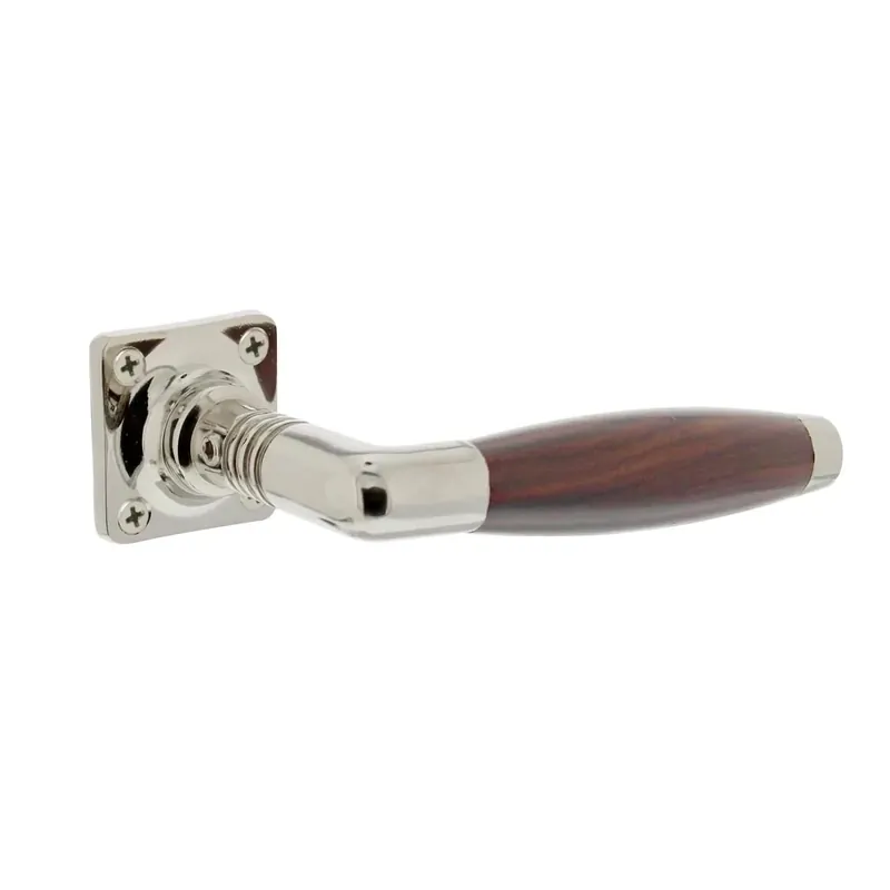Bestseller Intersteel Deurkruk Ton Palissander met vierkant rozet nikkel