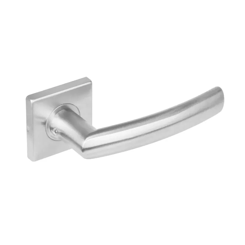 Dagaanbieding Intersteel Deurkruk Blok op vierkant rozet rvs geborsteld