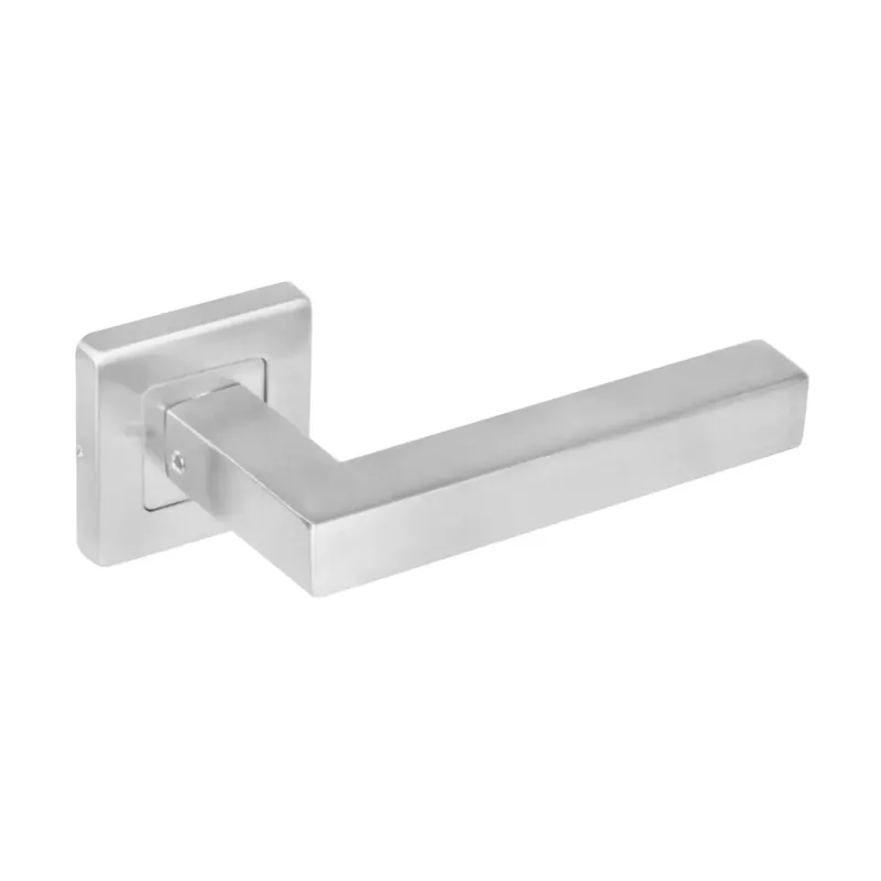 Intersteel Deurkruk Vierkant op vierkant rozet rvs geborsteld Op = Op