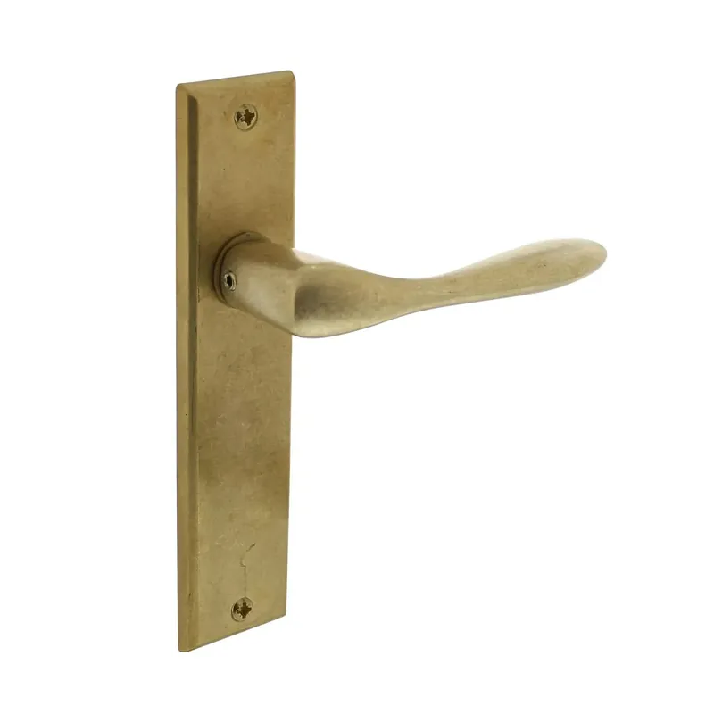 Premium Intersteel Deurkruk Banaan met schild 181x41x7mm messing getrommeld