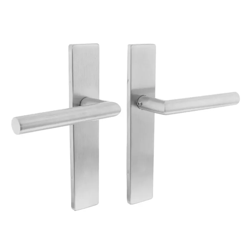 Intersteel Deurkruk Hoek 90° op rechthoekig schild rvs geborsteld Seizoensaanbieding