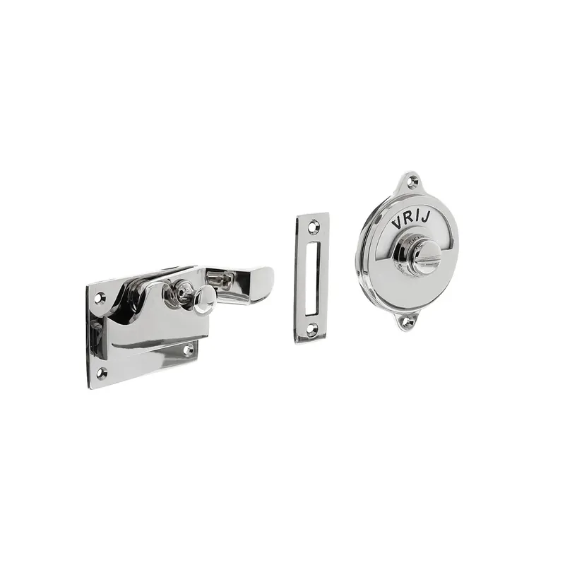 Intersteel WC-overslag met bocht vrij / bezet Chroom Fabrieksprijs