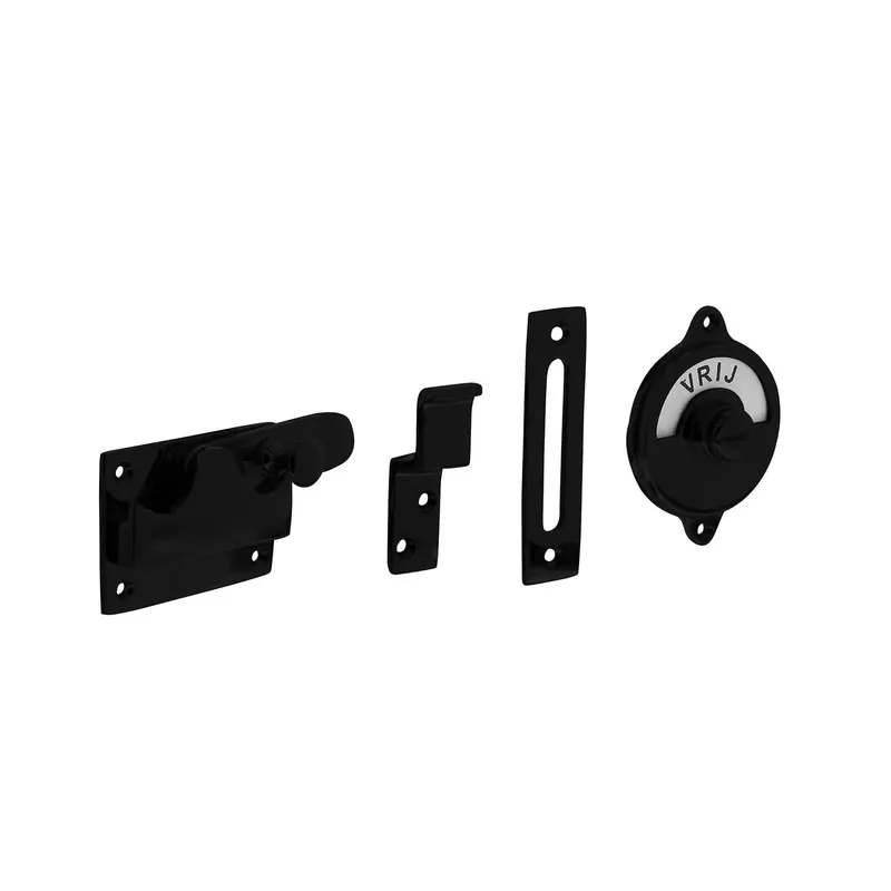 Intersteel WC-overslag vlak vrij / bezet mat zwart Gratis Retour