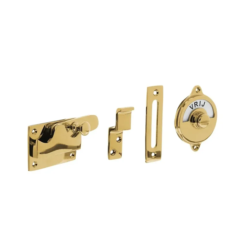 Speciale Aanbieding Intersteel WC-overslag vlak vrij/bezet messing ongelakt