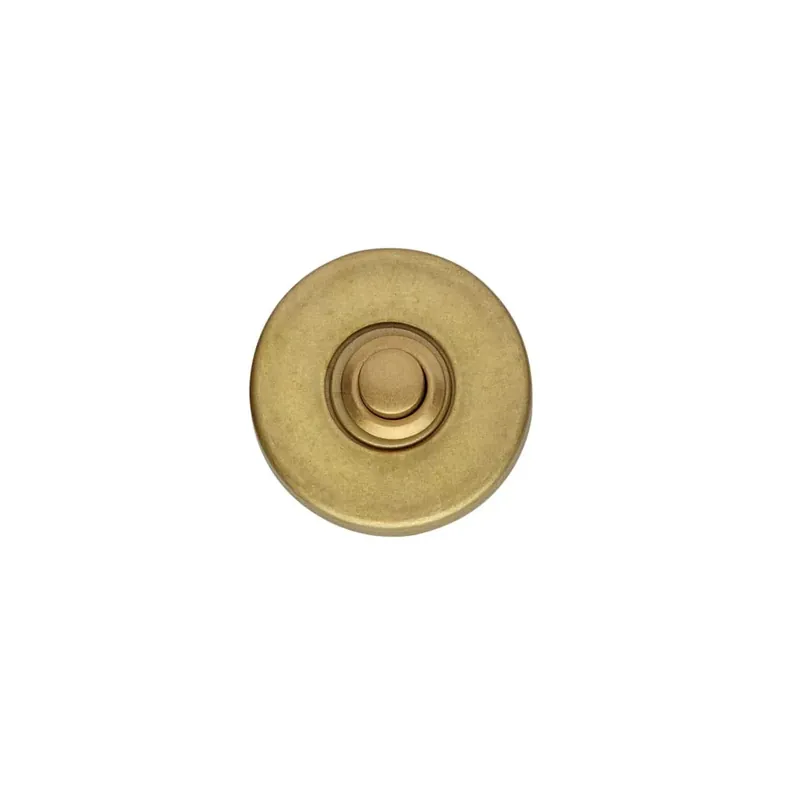 Intersteel Deurbel rond verdekt messing getrommeld Speciale Aanbieding