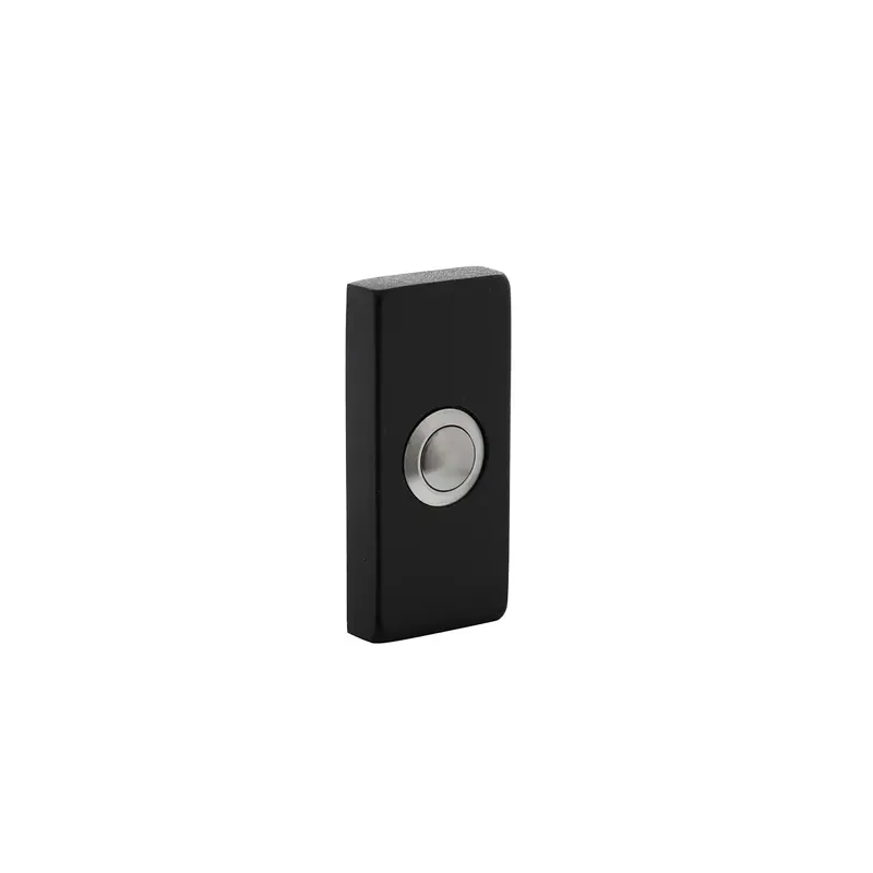 Intersteel Deurbel rechthoekig verdekt 65x30x10mm rvs zwart Finale Uitverkoop