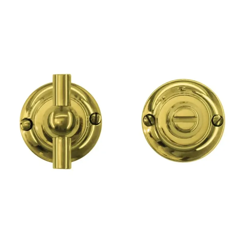 HDD Pro WC Garnituur Rond Retro 43 Mm Classic Petra Messing Gepolijst Niet Vernist Koopje