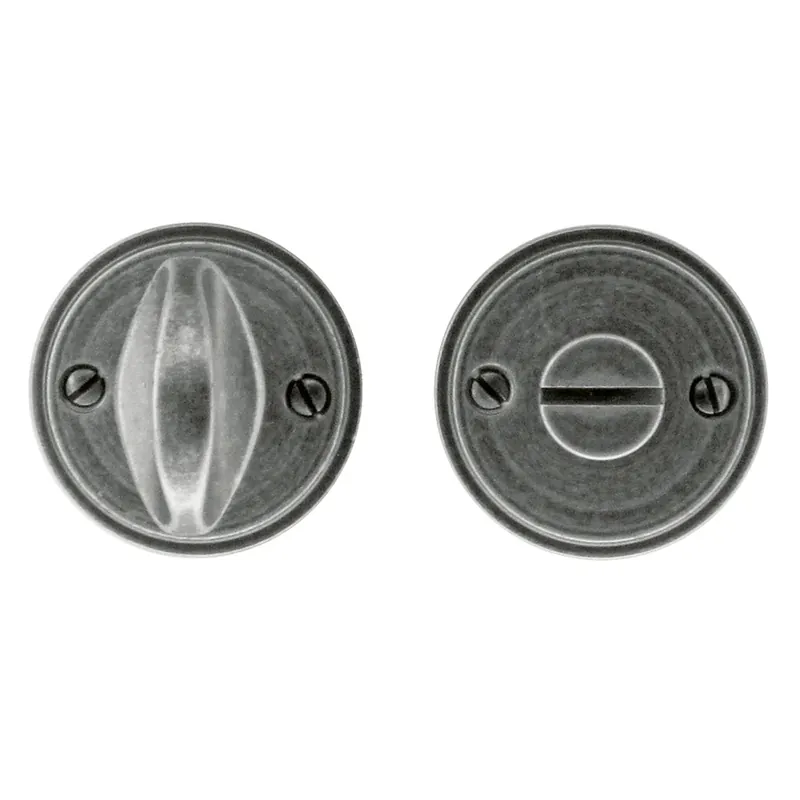 HDD Pro WC Garnituur Rond Retro 48 Mm Plat Old Silver Beperkte Voorraad