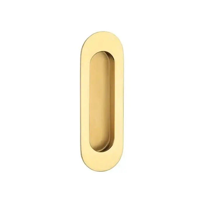 Beste Prijs STERK Schuifdeurkom 1717 – ovaal 120x40mm – Goud PVD
