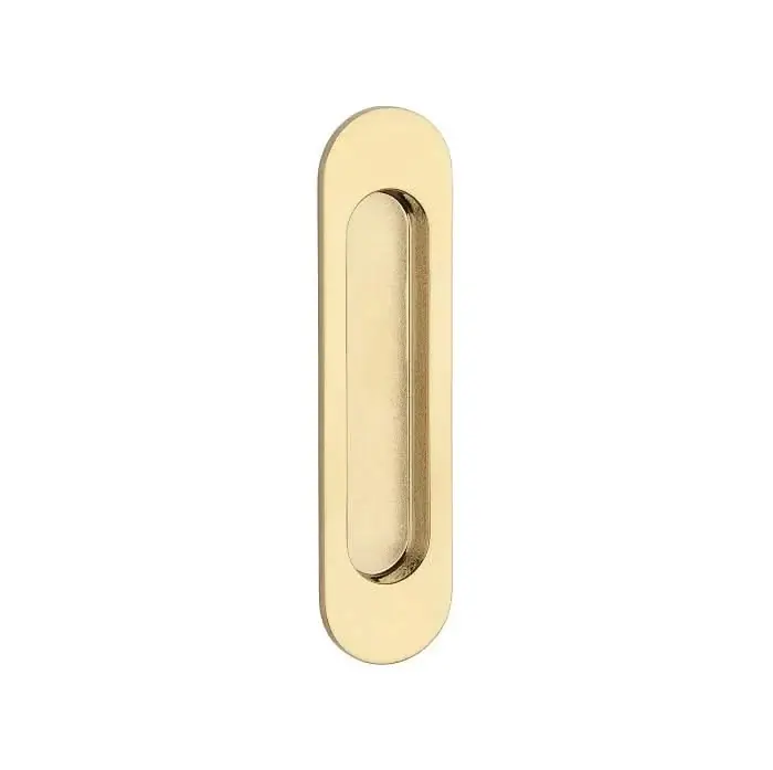 Rechtstreeks Van De Fabrikant APRILE Schuifdeurkom 7040 ovaal – goud gepolijst PVD 152x39mm