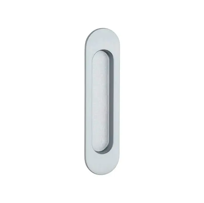 Premium APRILE Schuifdeurkom 7040 ovaal – mat Chroom 152x39mm
