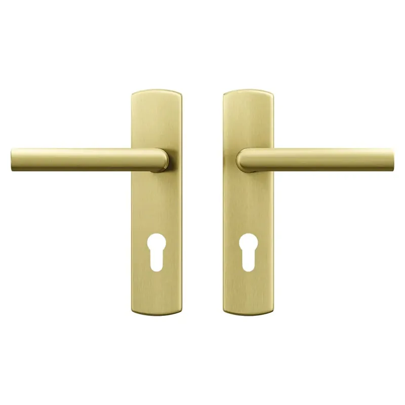 AXA Binnendeurbeslag Curve Klik kruk Milan PC72 Goud - Deurkruk op schild PC72 Gratis Retour