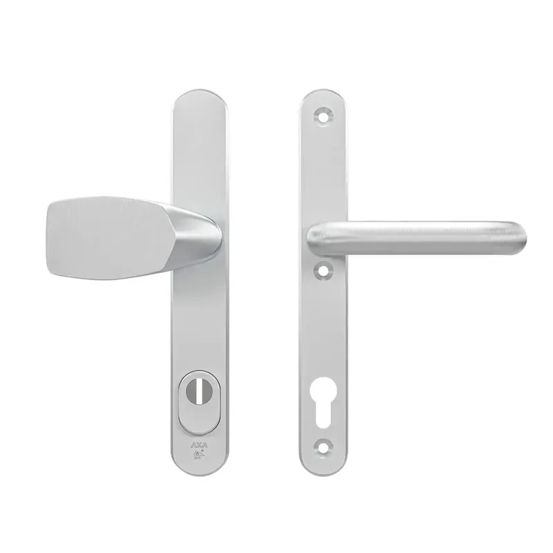 Snelle Levering AXA Veiligheidsbeslag Oval Plus smal Wing-knop+krukU PC92 252x38x15 Alu