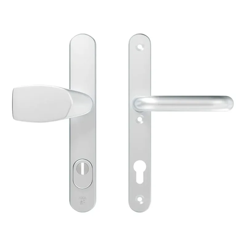 AXA Veiligheidsbeslag Oval Plus smal Wing-knop+krukU PC92 252x38x15 Alu Koopje