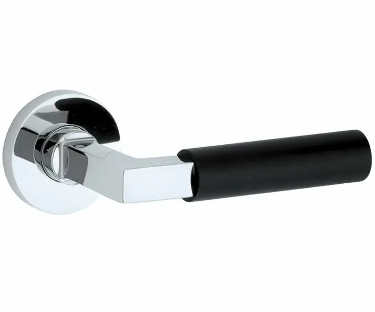 Merkproduct Artitec Deurkruk op vierkant rozet Bauhaus ebben/Vivo Glans Chroom