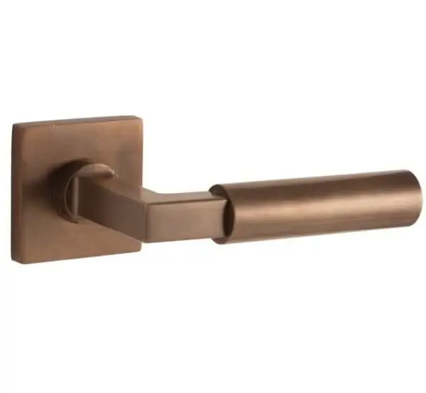 Artitec Deurkruk op vierkant rozet Bauhaus Messing antiek brons Dagaanbieding