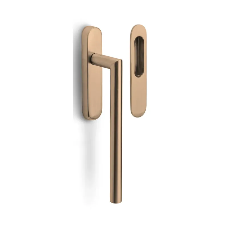 Formani LB230 BASICS Massief Hefschuifdeurbeslag kruk/kom PVD Licht Brons Exclusieve Aanbieding