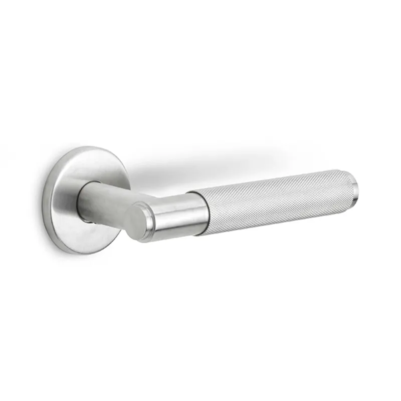 Direct Beschikbaar Deurkruk Formani BASICS LB5-22 ronde rozet RVS Geborsteld