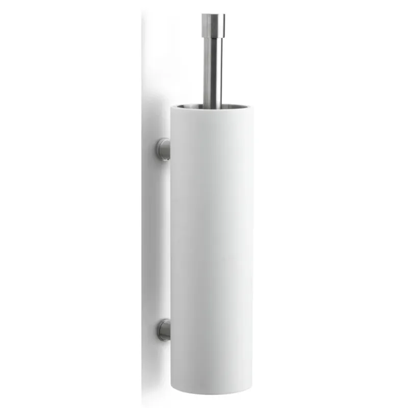 Betrouwbaar Formani ONE PB303 Toiletborstel Met Muurbevestiging Mat Roestvast Staal/ Wit/ Corian