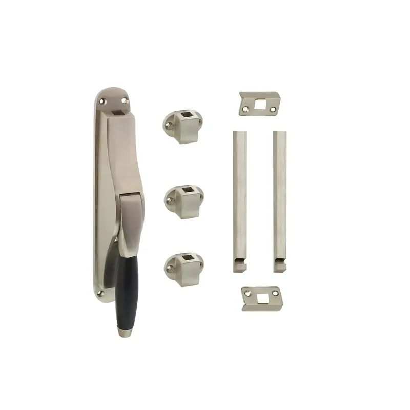 Korting Set pomp-espagnolet Ton basic inclusief stangenset 2x 1250mm nikkel mat/ebbenhout