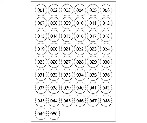 Salto genummerd stickervel voor GL7P lockersloten Betrouwbaar